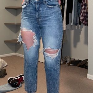 ripped mom jeans